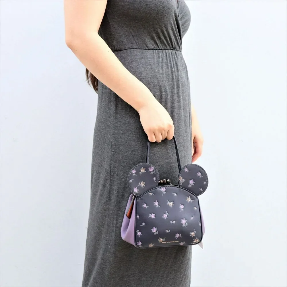 NWT Coach Disney X Minnie Mouse Kisslock Bag Handbag Ears Floral Purse - Picture 4 of 12